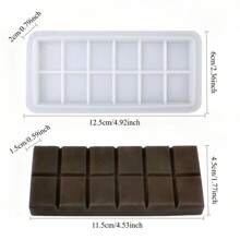 1pc Mini Rectangular White Thick Silicone Mold For DIY Handmade Crafts - White - View 4