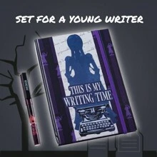 Wednesday Stationery Set A5 Notebook Black Ballpoint Pen , Back To School Gifts - Multicolor - View 5