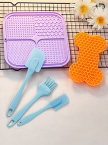 1 件骨头形状趣味硅胶慢速喂食垫，易于清洁的宠物喂食垫 - 彩色 - 查看 20