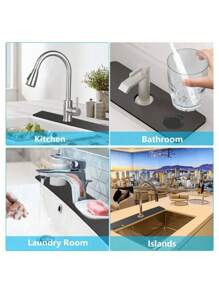 1pc Condiment Pattern Sink Faucet Water Pad, Diatom Ooze Faucet Absorbent Pad,Kitchen Bathroom Sink And Countertop Drain Pad, Diatomite Washing Basin, Cuttable, American Currency Vintage Quick Dry Pad, Beautify Countertop Decoration