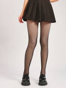 1 双 300D 厚黑色保暖内衬渔网紧身裤 适合秋冬季