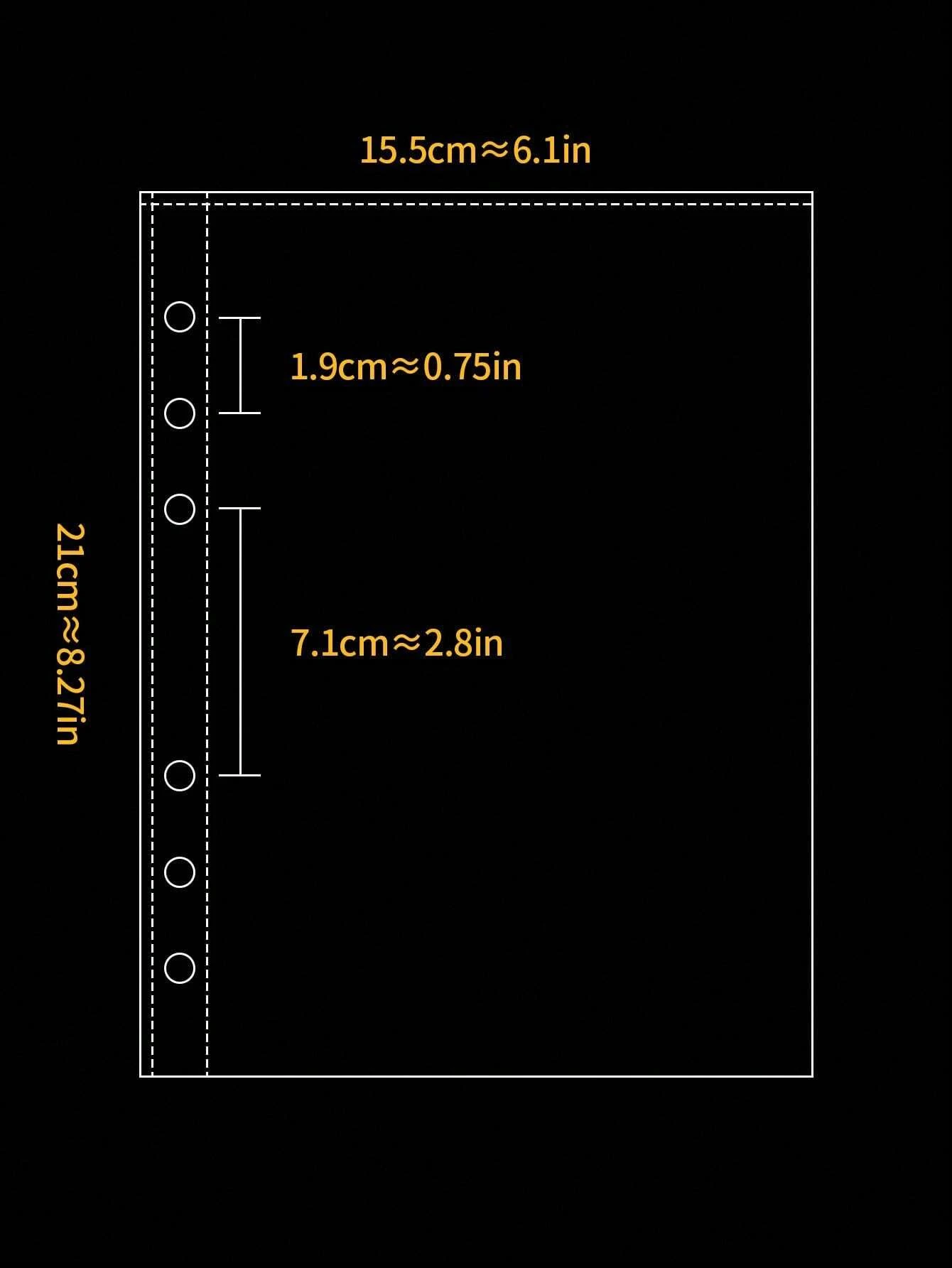 10pcs Clear Compartment Photo Storage Album Pages, Refill Loose Leaf