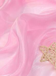 1 件透明欧根纱面料，发光薄纱面料，适用于 DIY 裙子、围巾、花卉包装、新娘时尚工艺品装饰 - 彩色 - 查看 9