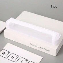 1pc/2pcs/3pcs Minimalist Transparent Mesh Pencil Case, Student Exam Supply Pouch, Mini Square Storage Bag Back To School, Back To School, School Supplies, Pencil Pouch, School Bag,Stationery - Black - View 10