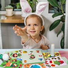 Christmas Decoration 6pcs/Set DIY Christmas Reindeer & Snowflake Crystal Ball Puzzle Stickers, Cartoon Decor Combo For Holiday Party, Interactive Games, Birthday Gifts - Multicolor - View 8