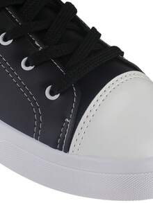 Moleca Napa Women's Casual Patent Toe Sneakers In Black/White - 5667.341 - màu đen - Xem 4
