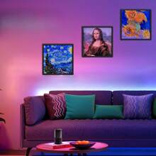 LED Pixel Display Screen Night Light - Smart Digital Art Frame, 64x64 Resolution, Customizable Pixel Art, And App Connectivity - Perfect For Home Decor And Gaming Enthusiasts - USB Plug In - View 9