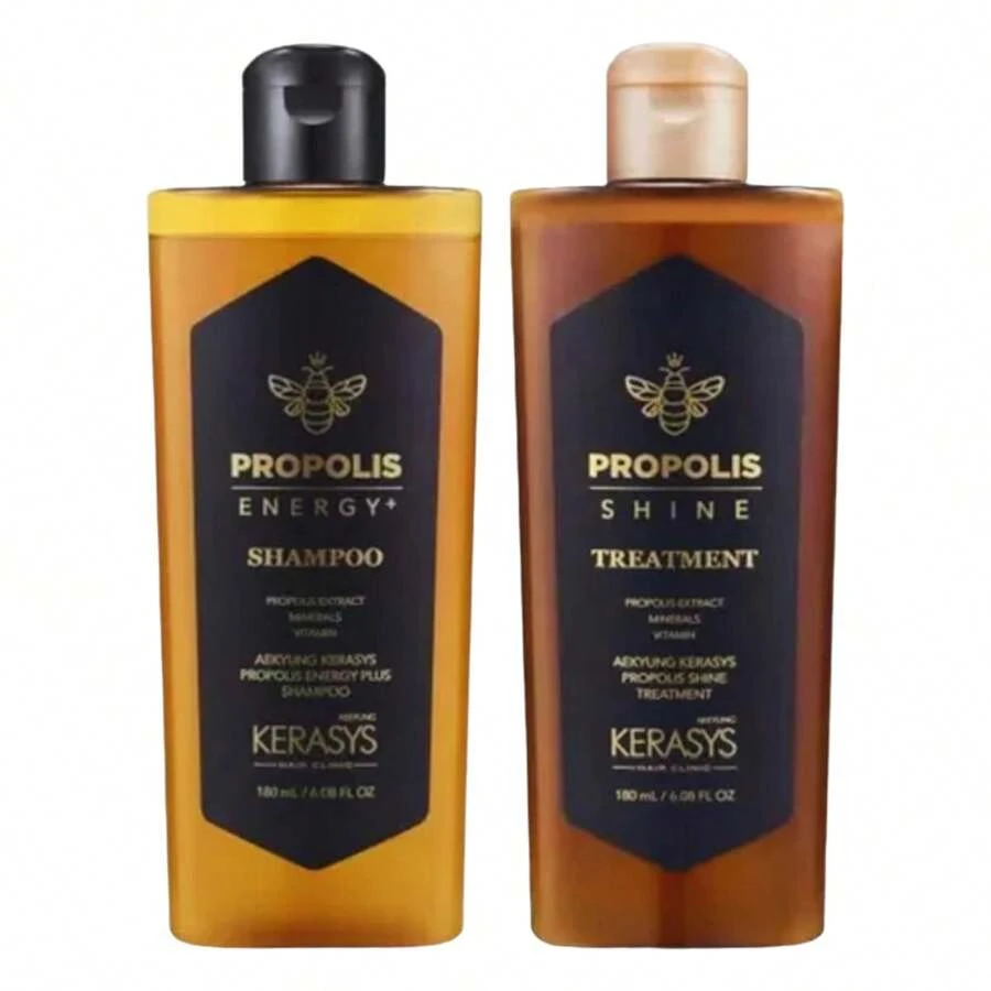 Kerasys Propolis Energy Shampoo And Shine Duo Treatment Kit 2x180ml - Mustard Yellow - View 1