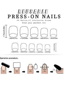 Bộ 24 móng tay giả vuông ngắn, cây thông Noel nhiều màu & nhũ xanh lá cây ánh kim, bộ móng nghệ thuật có thể tháo rời che phủ toàn bộ dành cho phụ nữ dự tiệc, ngày lễ, mặc hàng ngày - Đỏ - Xem 6