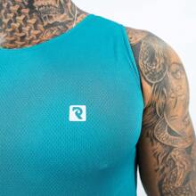 Dry Fit Tank Top Academia Furadinha Training - Teal Blue - View 3
