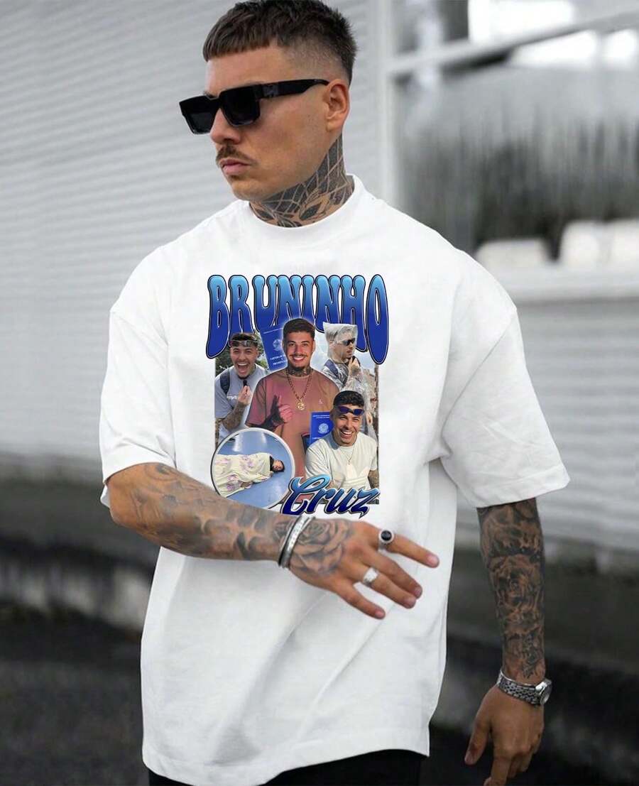 Basic T-Shirt Enemy Of Shyness Influencer Bruninho Cruz Meme Marocas - White - View 1