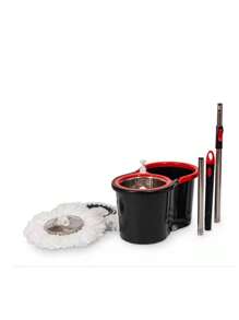 YUQING Spin Mop With Bucket Magic Spin Microfiber Mop 40CM/45CM - BIG BLACK - View 4