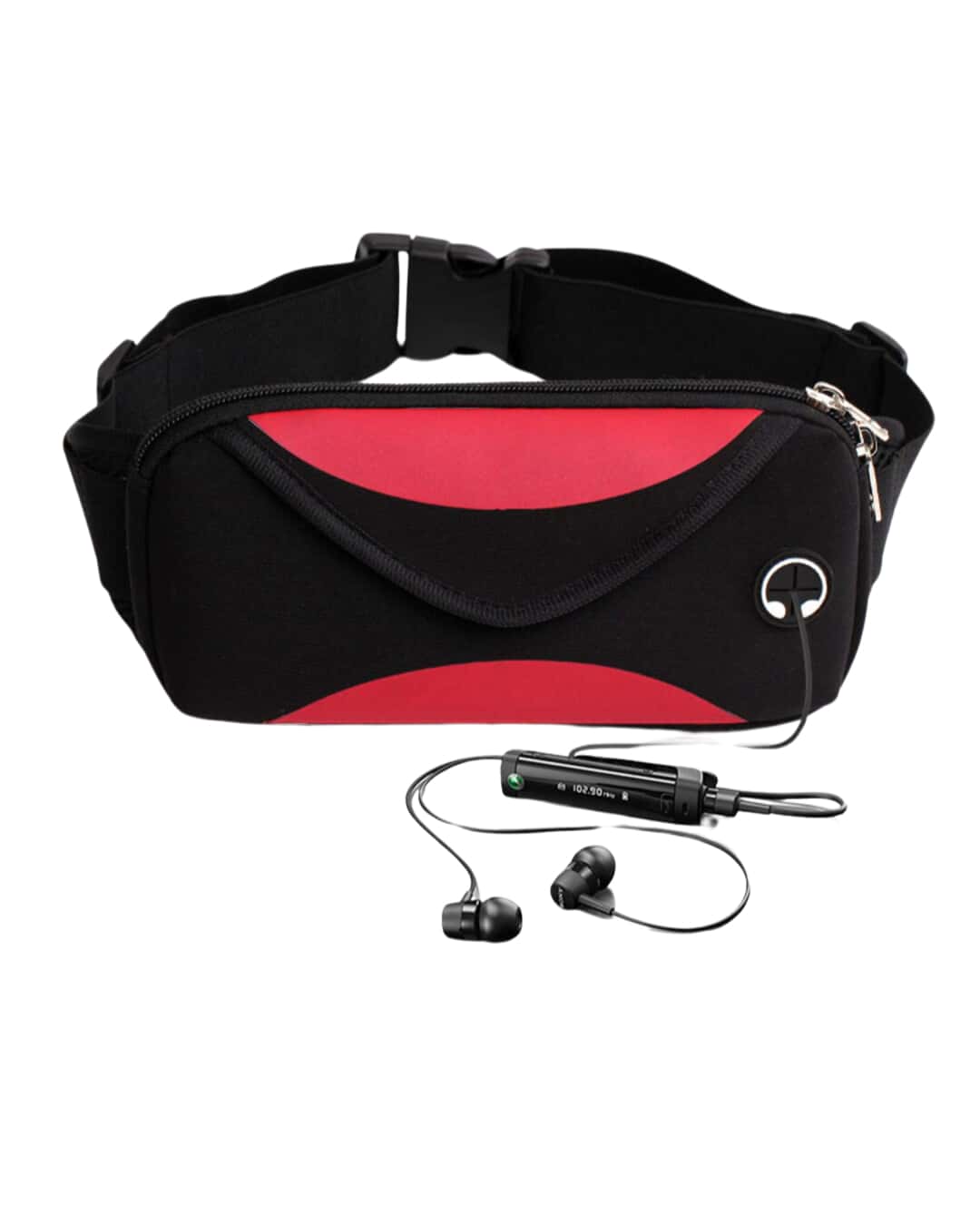 Running Waist Bag Waterproof Sports Cell Phone Holder Fitness Men Women Money Belt - 紅色 - 查看 1