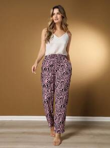 Women's Pants/VISCOLINHO Pants WITHOUT CUFF/Social/Pockets - Hồng - Xem 1