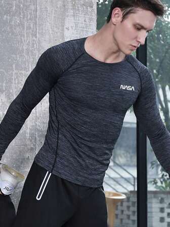 New High Elastic Quick Dry Long Sleeve Short Sleeve Basketball Soccer Fitness Cycling Base Layer Sweat-Absorbent T-Shirt Running Training Gym Apparel