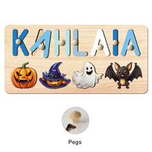 Halloween Puzzle,Wooden Alphabet Puzzle,Personalized Name Puzzle,Halloween Gifts,Baby Name Puzzle,Halloween Wooden Puzzles For Toddler,3D Alphabet Jigsaw Toy,Dustomized Wooden Puzzle Toy,Early Learning Toys For Baby Boy Or Baby Girl,Wooden Puzzle,Personalized Gifts,First 1st Brirthday Gifts,Birthday Gift,Anniversary Gift,Building BloDks Gift Set(With Pegs) - With Nails - View 8