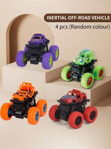 Monster Truck Toy, Friction Powered Reversible Remote Control Car Set, Gift For Boys 3-7 Years Old, Random Color,Toys For Boys,Kids Toys - Multicolor - View 18