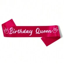 1 件生日国王/生日女王派对肩带，派对装饰品，现货生日王子派对腰带，圣诞节 - 黑色 - 查看 11