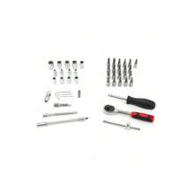 46/40 Piece Tool Kit Socket Set Reversible Ratchet Wrench With Case Complete Tool Set - Đỏ - Xem 2