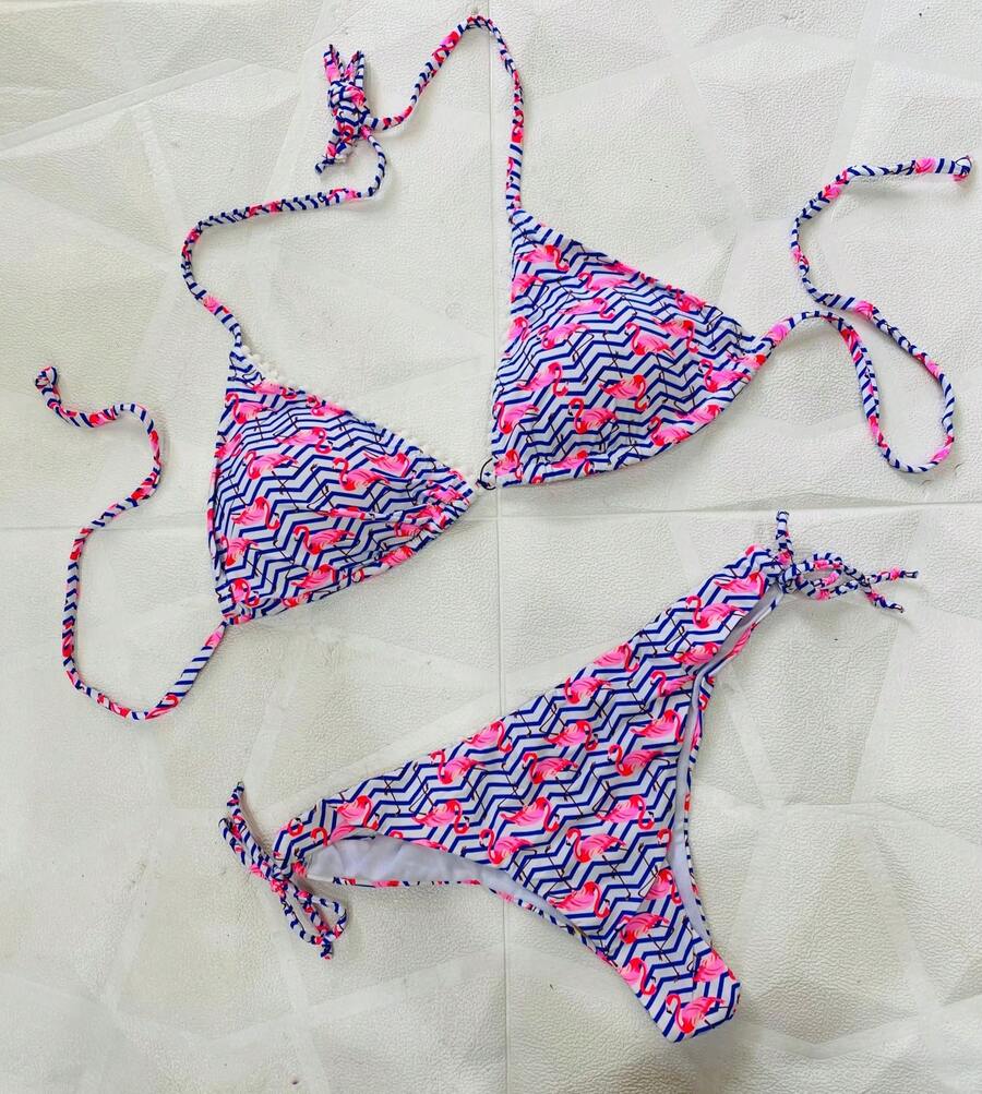 Women's Flamingo Bikini - Màu xanh lam - Xem 1