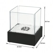 Bioethanol Tischkamin Tischfeuer Indoor & Outdoor  Dekorative Steine Längere Brennzeit Tragbare Bio Ethanol Feuerstelle Kleiner Kamin für Indoor und Outdoor Balkon Terrasse Wohnung Garten Deko