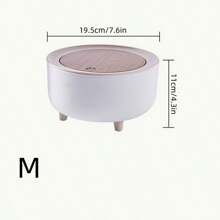 1PC Thùng rác tròn Nordic Air 2 lít có nắp đậy, chân cao, đa năng, phòng khách, nhà vệ sinh, nhà bếp, dung tích lớn, dụng cụ lưu trữ gia đình - trắng - Xem 7