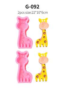 1pc Giraffe Shaped Silicone Mold For Soap, Candle, And Clay Crafting DIY - Multicolor - View 15