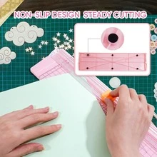 Paper Cutter, 12 Inch Paper Cutter Scrapbooking Tools Supplies With Safety Guard And Side Ruler, Portable Paper Cutter For Craft Paper, Labels, Photos, Card Stock - Multicolor - View 3