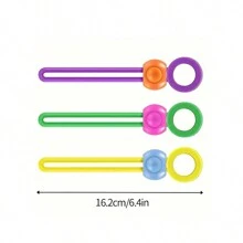 硅胶食品袋密封夹 - 耐用密封带可调节夹子密封器，用于密封存储各种塑料袋、金属丝袋和米袋 - 非常适合家庭整理和厨房储存解决方案 - 彩色 - 查看 6