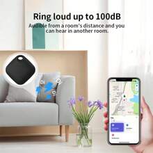 RSH 智慧行李追蹤器，無線智慧追蹤器，相容於 Find My（不相容於 Android），追蹤與定位防丟失裝置，可更換電池，智慧鑰匙尋找器，物品定位器，隱私保護，適用於包包、鑰匙、行李箱 - 黑色 - 查看 3