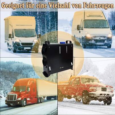 LILIIN 8KW Dieselvärmare Parkeringsvärmare Die-sel Luftvärmare, Svart/Röd 12V Luftbränsle Parkeringsvärmare med fjärrkontroll LCD-skärm och ljuddämpare för bil RV Båtar Lastbil Husbil Trailer