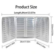 2pcs, Aluminum Foil Splatter Screen Guard - Kitchen Oil Splash Guard, Creative Cooking Heat Resistant Anti-Splash Panel For Stove Top, High-Quality Durable Kitchen Accessory - Multicolor - View 5