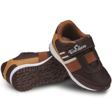 Boys' Casual Sneakers With Super Soft And Light Burr - 咖啡棕 - 查看 3