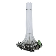 Wick For Decorative Handmade Scented Candles In Fine Cotton 2mm, 17CM High, Paraffined And With Eyelets - B2030 - trắng - Xem 1