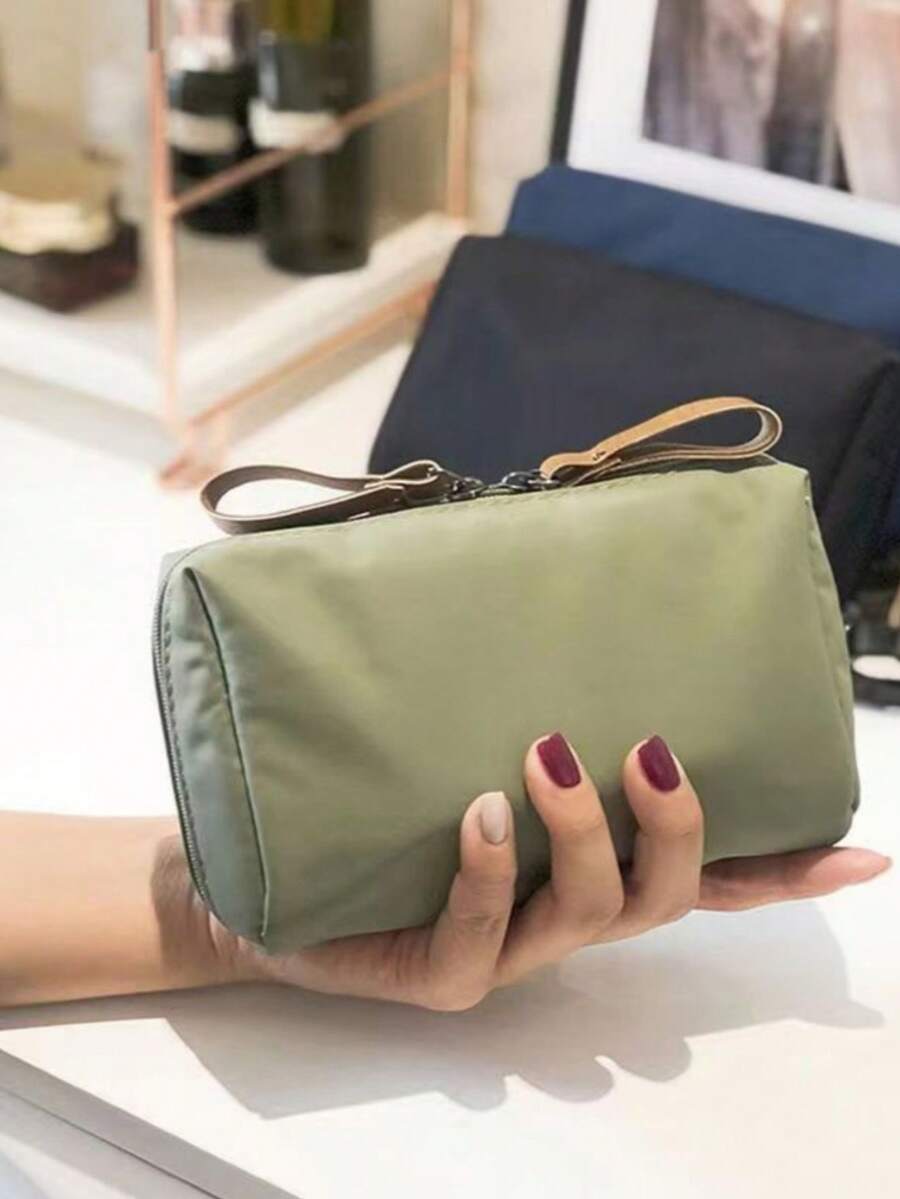 1pc Compact Portable Makeup Pouch, Mini Cosmetic Bag For Lipstick, Travel Size - Multicolor - View 1