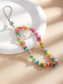 Telefoonbandje met kralen van natuurlijke kristalsteen, armband met kralen van edelsteen, telefoonkoord, cadeau voor moeder, familie, vrienden, verjaardag, vakantie, telefoonhanger, telefoonketting