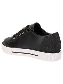 Molekinha Mini Shine Children's Casual Sneakers With Heart Detail - màu đen - Xem 3