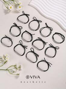 10入組閃亮鑽石彈性髮圈（女士專用），可愛優雅的Y2K時尚髮飾 - 彩色 - 查看 7