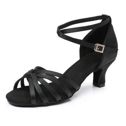 Zapatos de baile latino para mujer, suela blanda para práctica, zapatos de baile de salón para actuaciones de cha cha, aprox 5cm de tacón