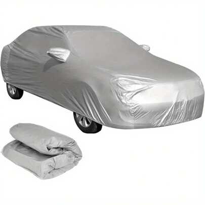 Autoabdeckung Autoplane Auto Abdeckplane wasserdichte Outdoor Kratzfest Staubdicht Autogarage Autoplane für Winter Sommer (430 x 175 x 120 cm)