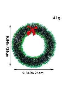 1 cái, Vòng hoa ruy băng Giáng sinh đơn giản, có thiết kế nơ đỏ, thích hợp cho trang trí tường nền cửa ra vào và cửa sổ và bố trí bối cảnh tiệc sự kiện của đạo cụ treo đồ trang trí nhà - Nhiều màu - Xem 7