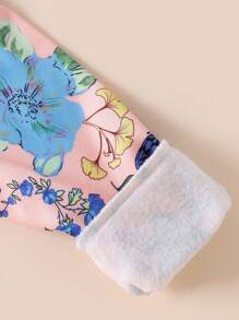 2pcs Fashion Butterfly Flower Printed Long Sleeve Sweatshirt & Dress Set For Girls - Multicolor - View 8