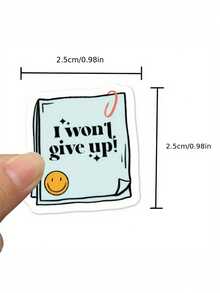 500pcs/Roll Motivational Quote Stickers - Matte, Self-Adhesive Suitable For Phone Case, Notebook, Envelope, And Diary - 500 Items - View 4