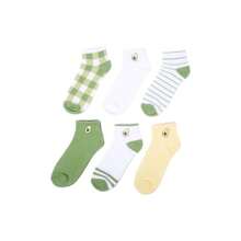 Nollia Low Cut Socks For Women, Colorful And Cute Ankle Socks, 6 Pack - 6 Paket Alpukat Hijau - View 1