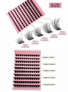 Two Boxes (120+120cluster) Of Clustered Eyelashes 8-16mm, Bundled Personal Eyelashes With Natural Appearance Extension, D-Roll Fluffy Clustered DIY Eyelashes
