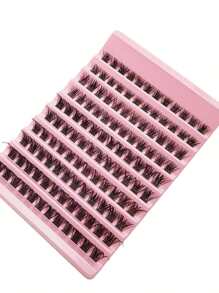 Two Boxes (120+120cluster) Of Clustered Eyelashes 8-16mm, Bundled Personal Eyelashes With Natural Appearance Extension, D-Roll Fluffy Clustered DIY Eyelashes