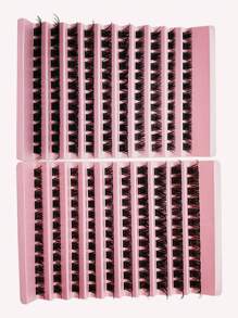 Two Boxes (120+120cluster) Of Clustered Eyelashes 8-16mm, Bundled Personal Eyelashes With Natural Appearance Extension, D-Roll Fluffy Clustered DIY Eyelashes