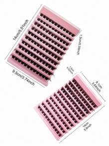 Two Boxes (120+120cluster) Of Clustered Eyelashes 8-16mm, Bundled Personal Eyelashes With Natural Appearance Extension, D-Roll Fluffy Clustered DIY Eyelashes