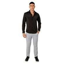 Men's Easy Iron Slim Fit Dress Shirt - 100% Cotton - màu đen - Xem 4