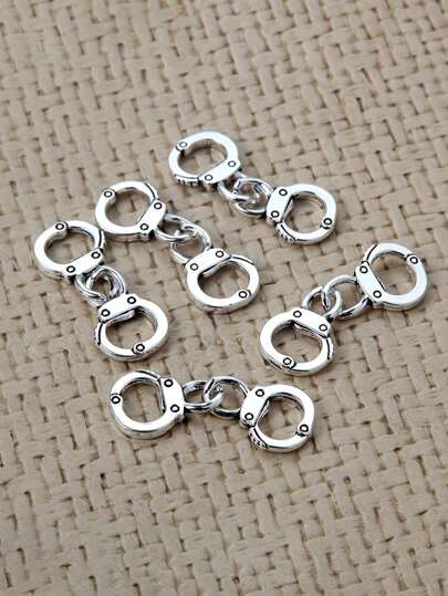 10pcs Handcuff Shaped Zinc Alloy DIY Jewelry Pendant Charm